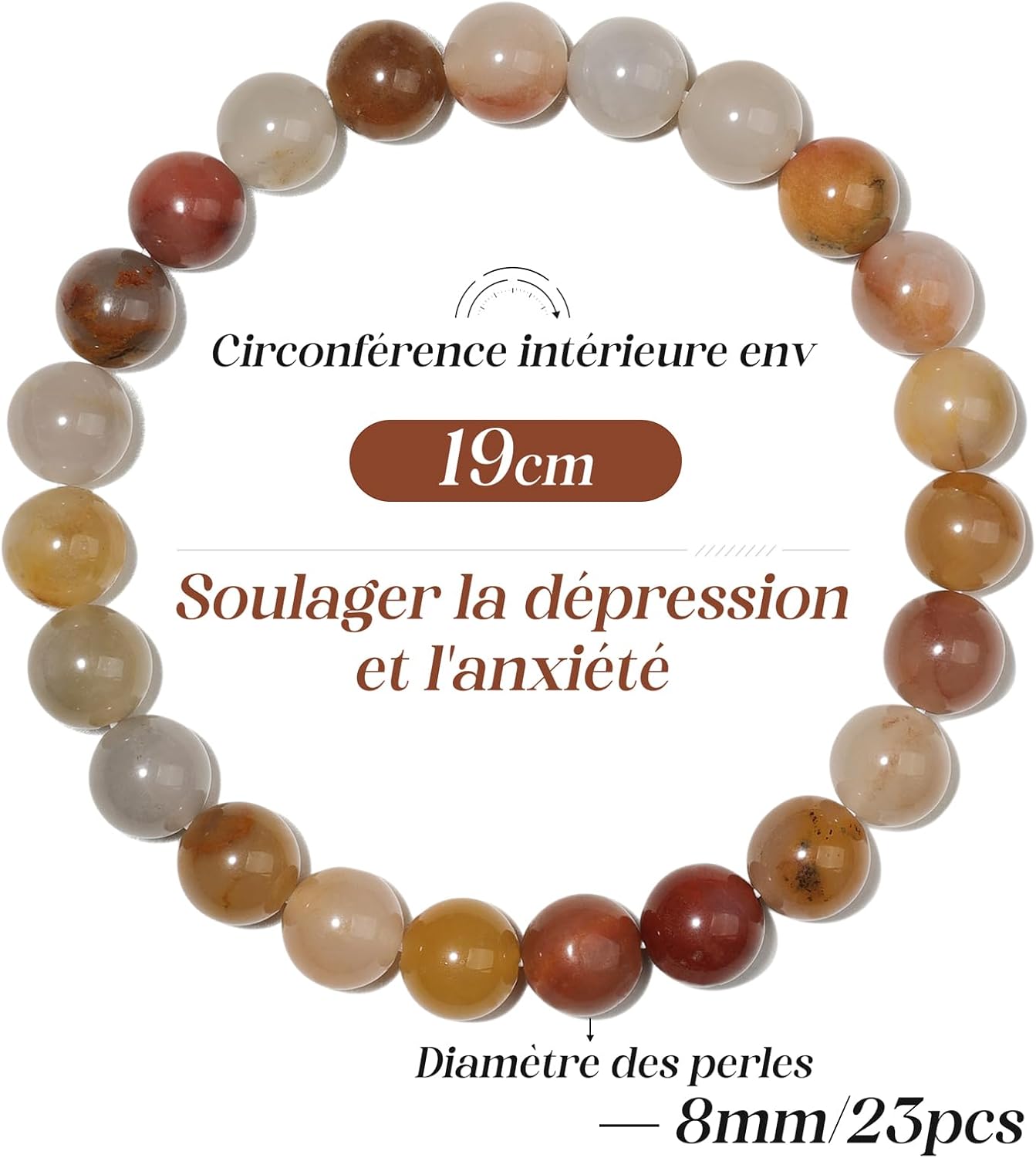 Thumbnail 3 de Landorilo Bracelet Pierre Naturelle 8 mm