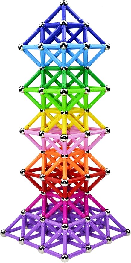 Detalle de 310 Piezas Magnéticas de Construcción - Juguete Educativo🧲