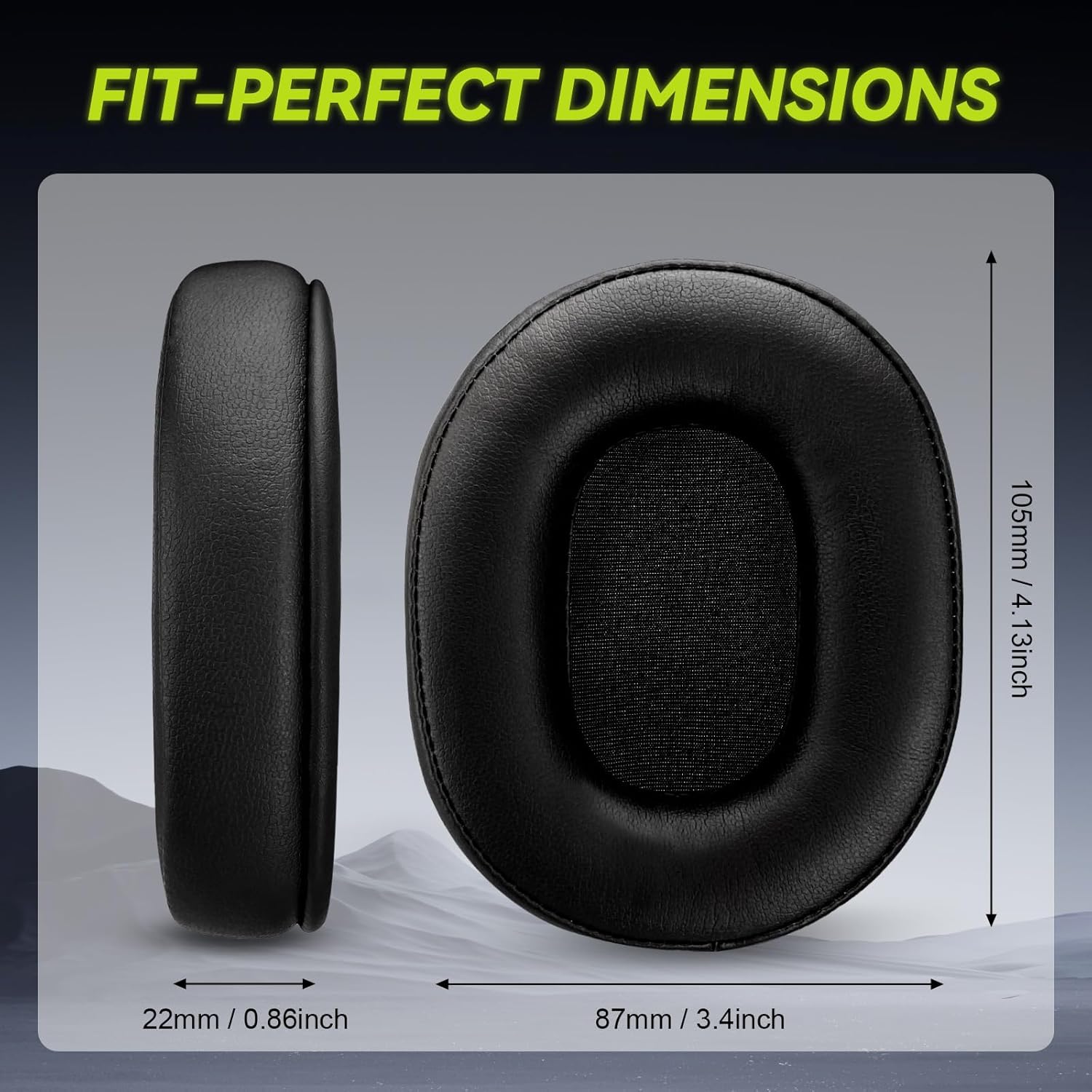 Thumbnail 1 de Coussinets d’oreille de remplacement en mousse à mémoire de forme (2 pièces) pour casques audio type ATH-M50, M50x, M50s, M40x, M30x, M20x