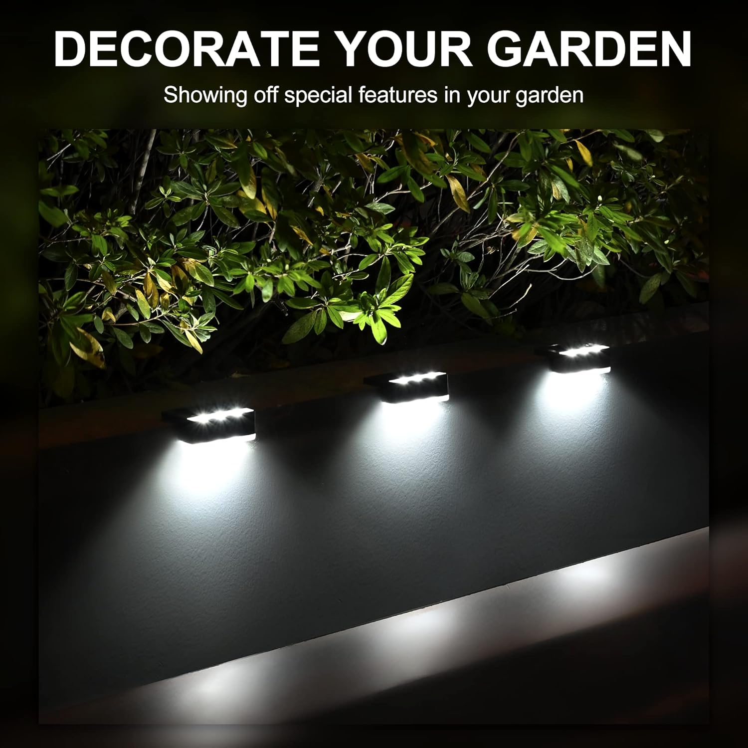 Thumbnail 5 de Solpex Solarlampen außen 4 Stück – kaltweiß, IP65, LED-Beleuchtung für Treppen, Zaun, Garten und Terrasse