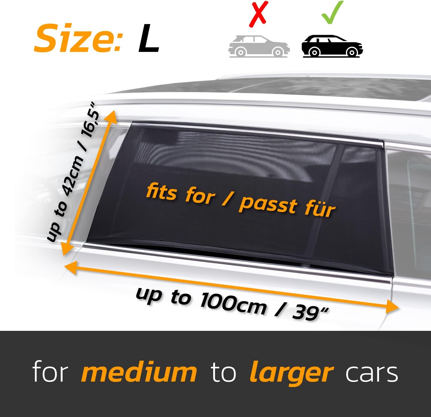 Thumbnail 1 de Caramaz Tendine parasole auto bambini – Set di 2, taglia L