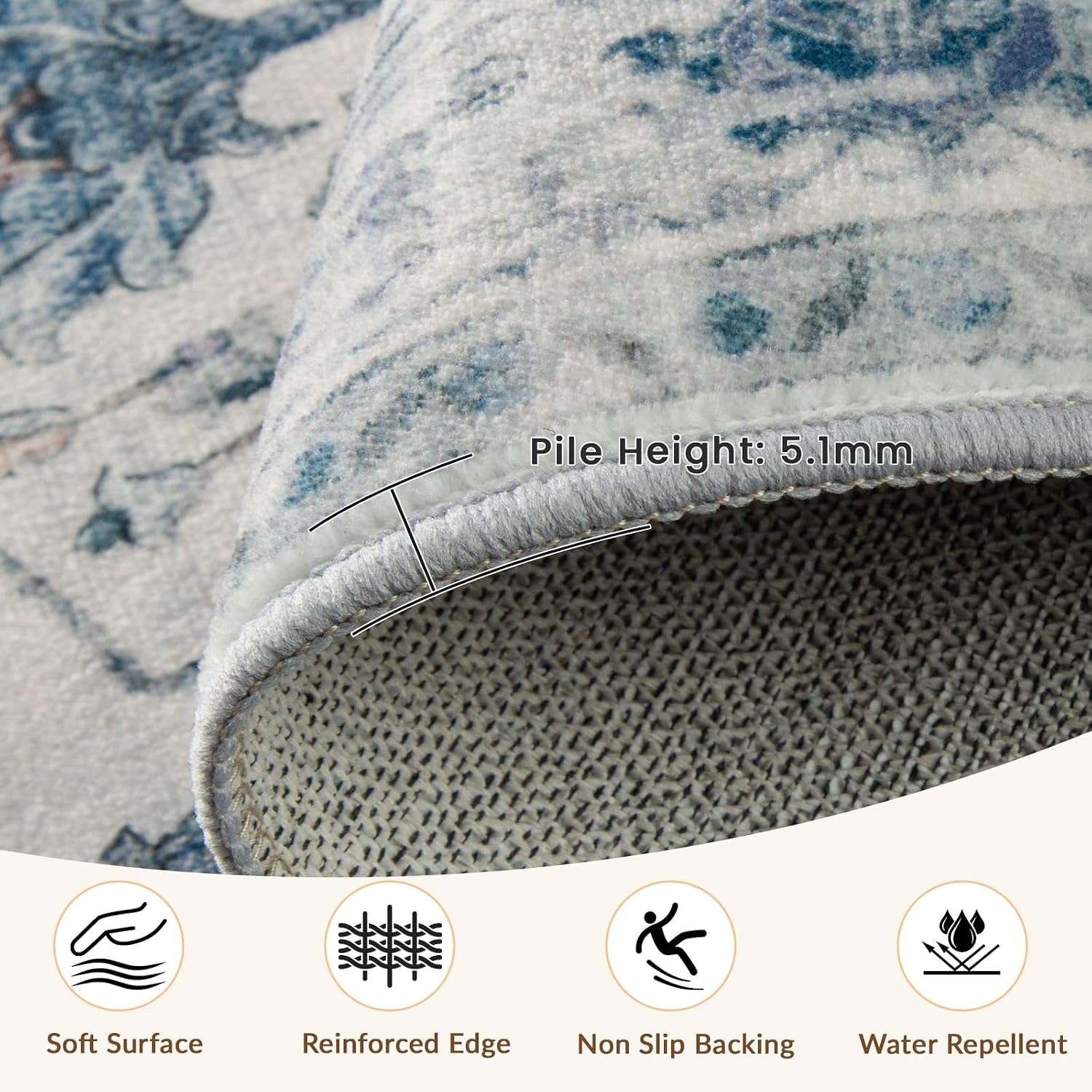 Detalle de INOVADAY vintage area rug 180x270 cm