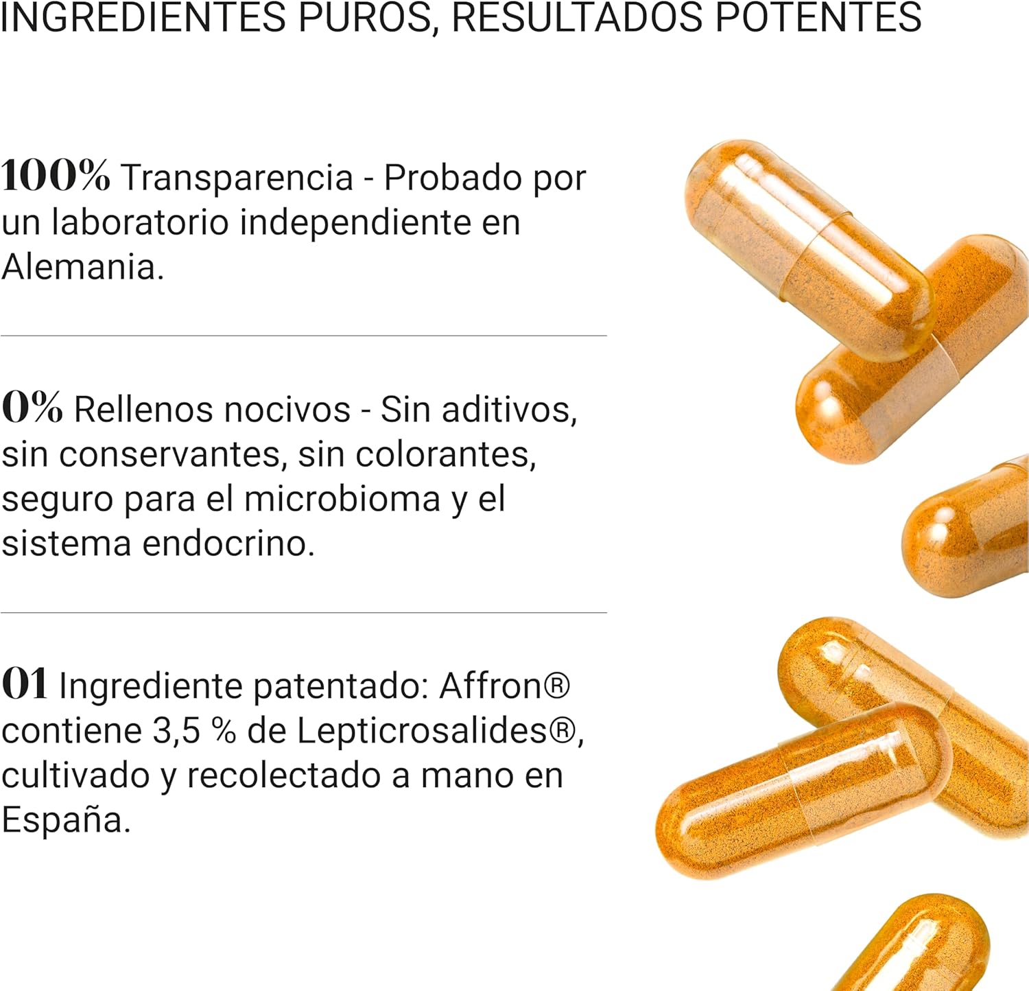 Thumbnail 5 de Nullure Azafrán Español Premium 🌸 Cápsulas con Affron, 120 caps