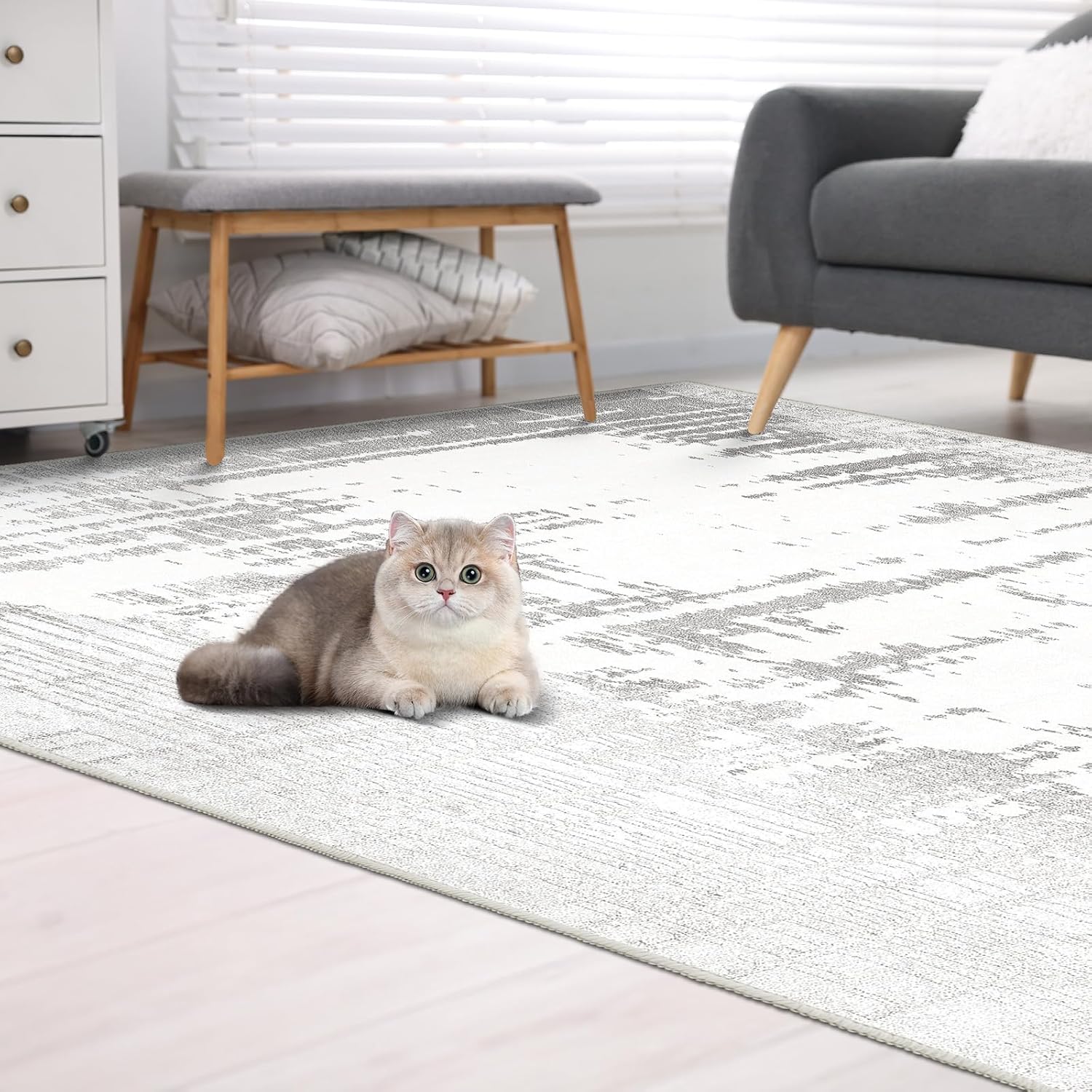 Detalle de Vamcheer Alfombra Salón Antideslizante y Lavable 160x230 🏡