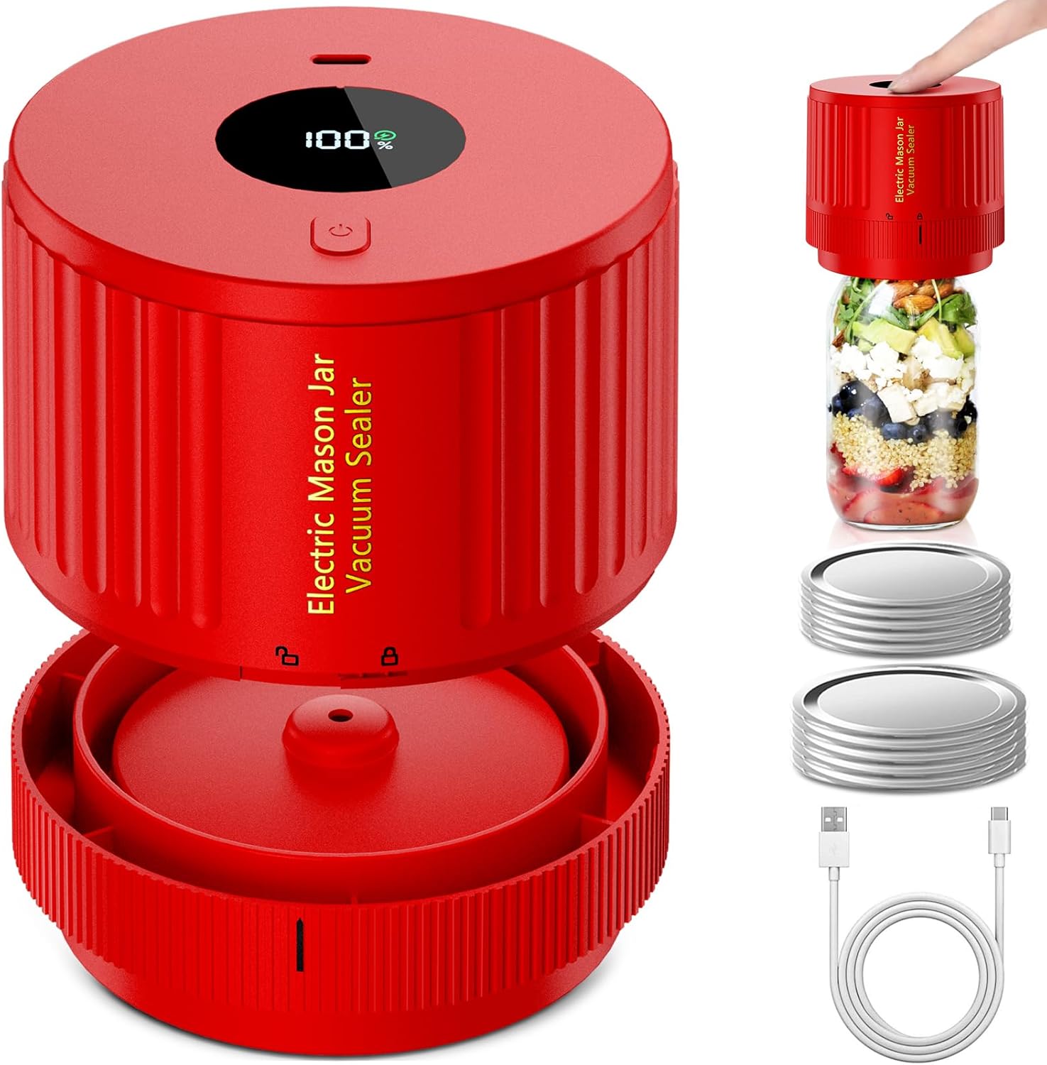 Thumbnail 6 de LOVE MOMENT Electric Vacuum Sealer Kit for Wide & Regular Mouth Mason Jars