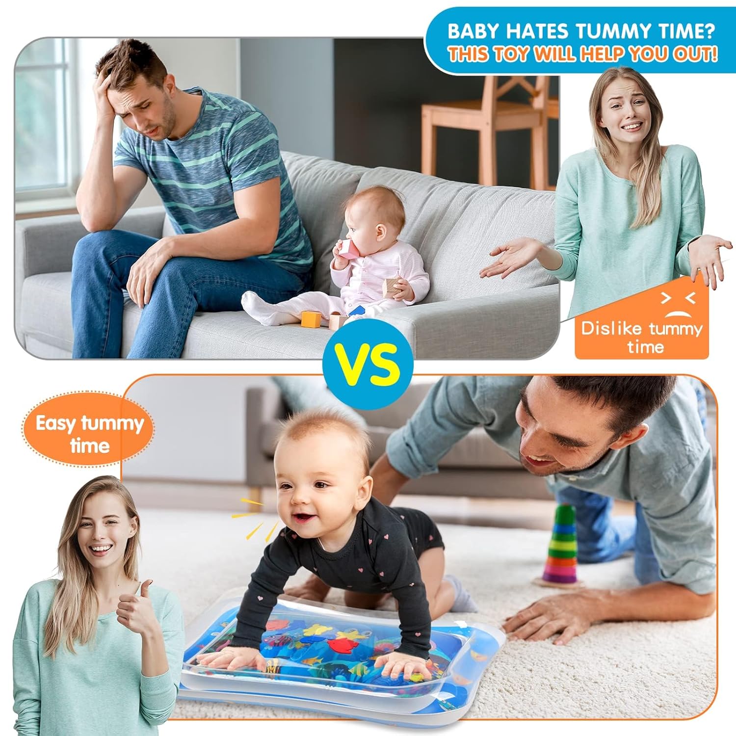 Detalle 2 de Infinno Inflatable Tummy Time Mat 26x20 in
