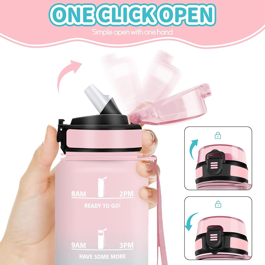 Detalle 2 de HoneyHolly Botella 500 ml con pajita para niños 🚰