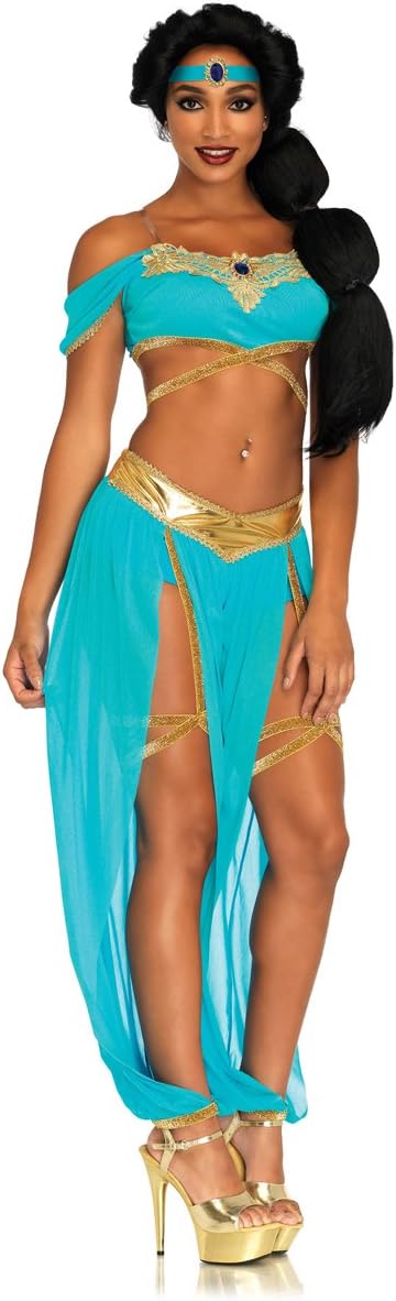 Detalle 2 de Leg Avenue Oasis Arabian Princess Costume for Women with Split-Leg Harem Pants