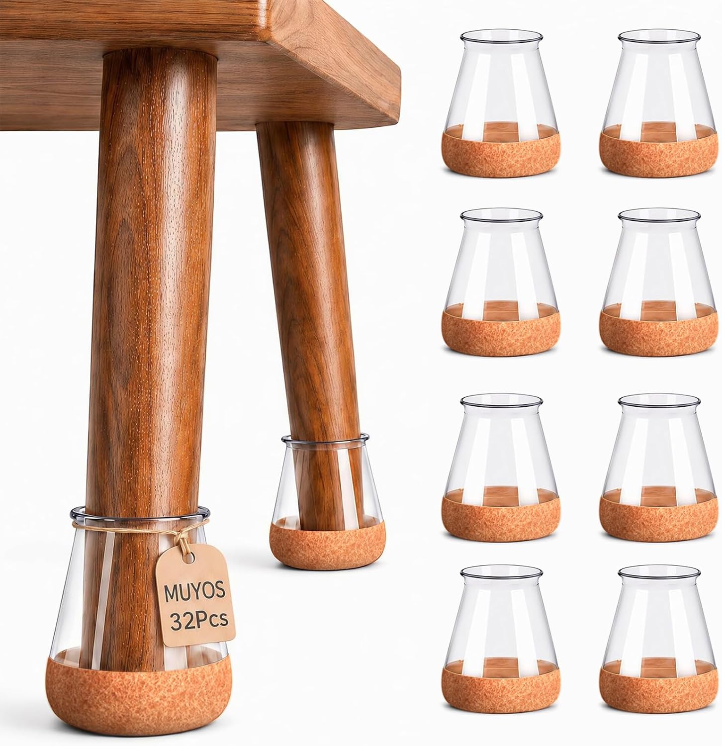 Detalle de 32 Pcs Small Chair Leg Floor Protectors 14–20mm