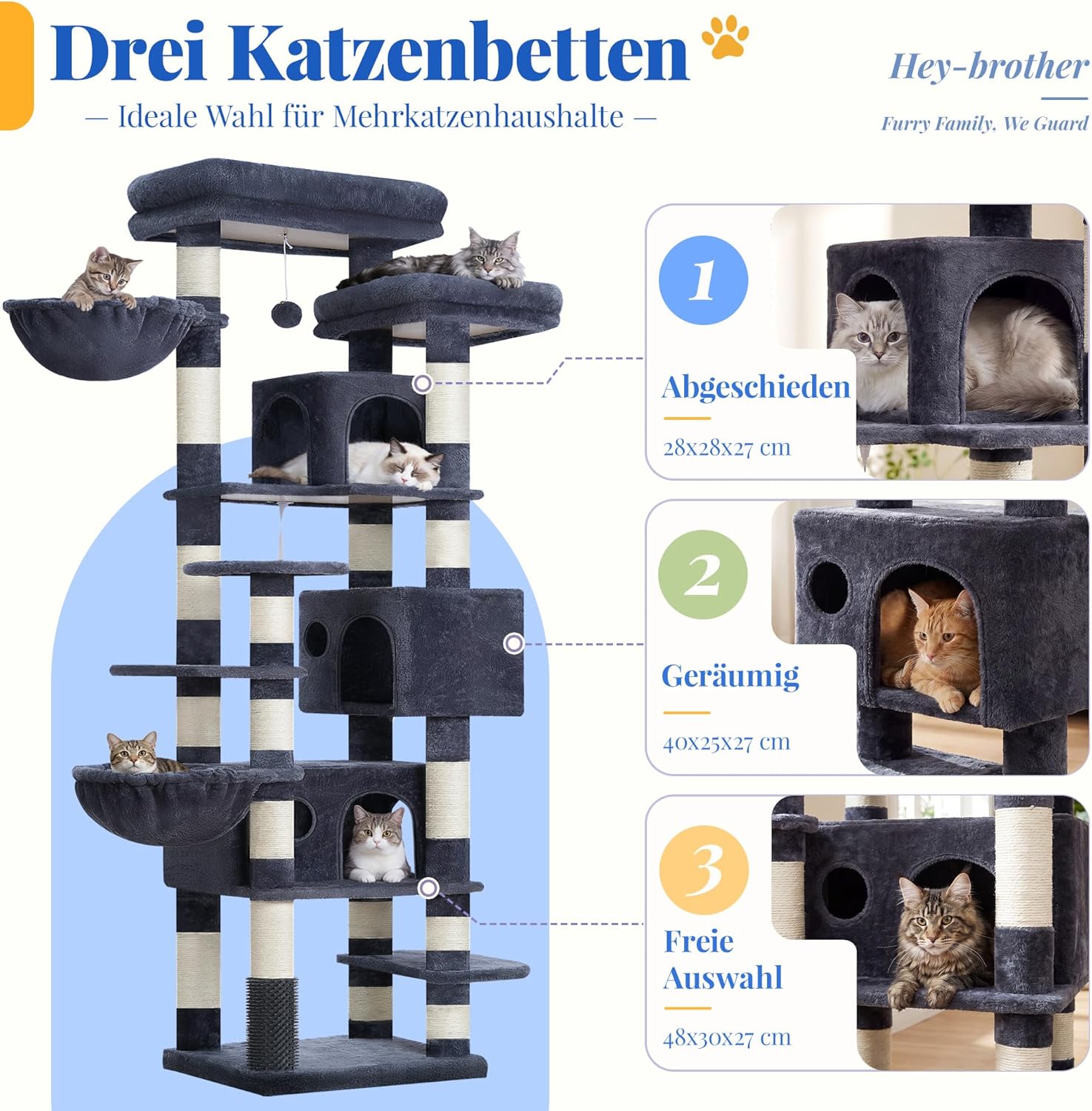 Detalle de Hey-brother Katzenkratzbaum 188 cm XXL