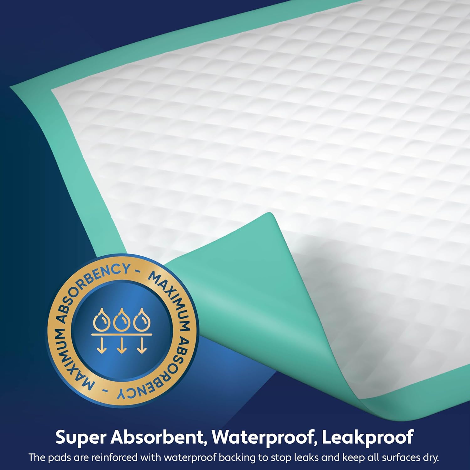 Detalle 2 de 50 Pack Disposable Bed Pads 36 x 36 Inches — Ultra Absorbent, Latex-Free Incontinence Underpads