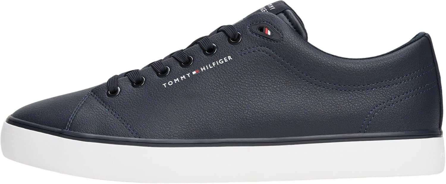 Detalle de Tommy Hilfiger Uomo Sneakers Vulcanizzate Core Low in Pelle: stile casual e comfort quotidiano