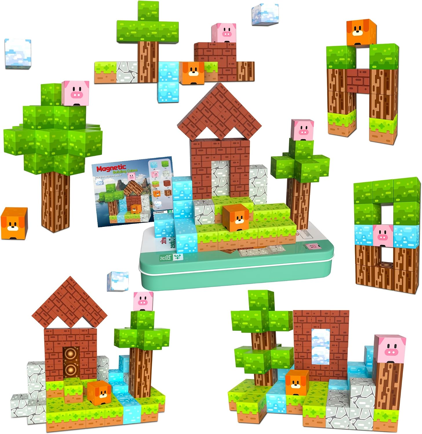 Detalle de iLacven Magnetic Blocks 35PCS Travel Set
