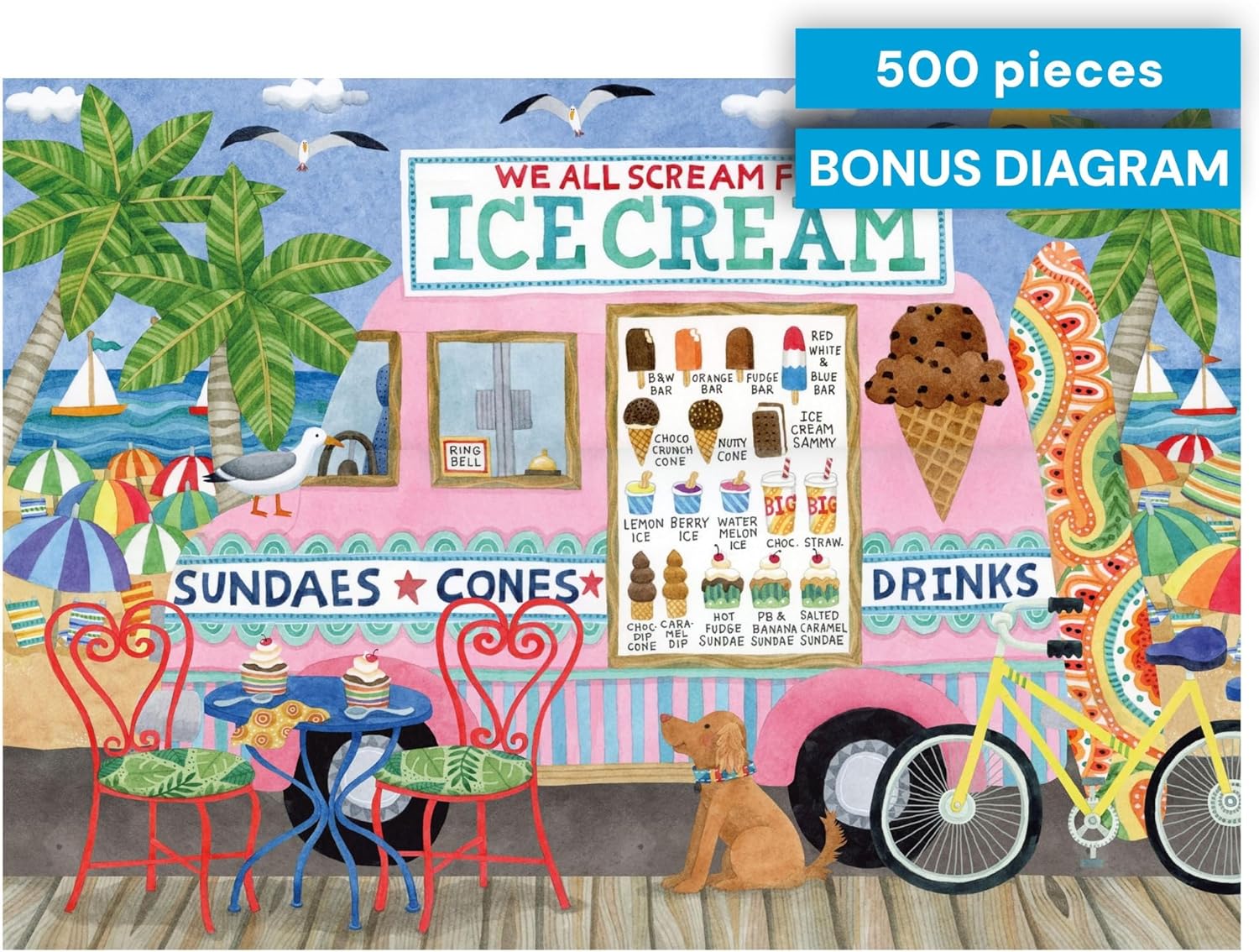 Thumbnail 6 de Ceaco Food Trucks – Ice Cream Truck II 500-Piece Jigsaw Puzzle (Made in the USA)