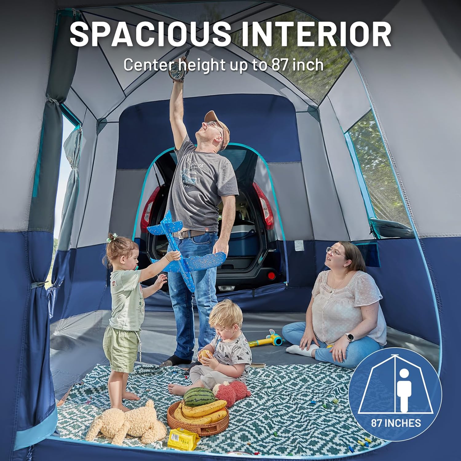 Thumbnail 4 de TIMBER RIDGE 5-9 Person SUV Tent with Screen Porch and Awning