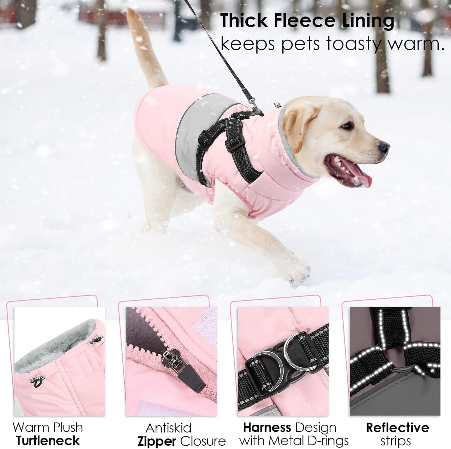 Detalle 2 de AOFITEE Dog Coat XXXL Harness Jacket