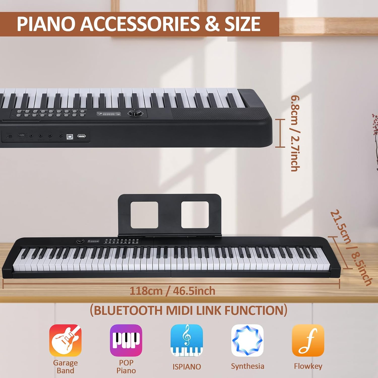 Thumbnail 2 de 88-Key Digital Piano Keyboard