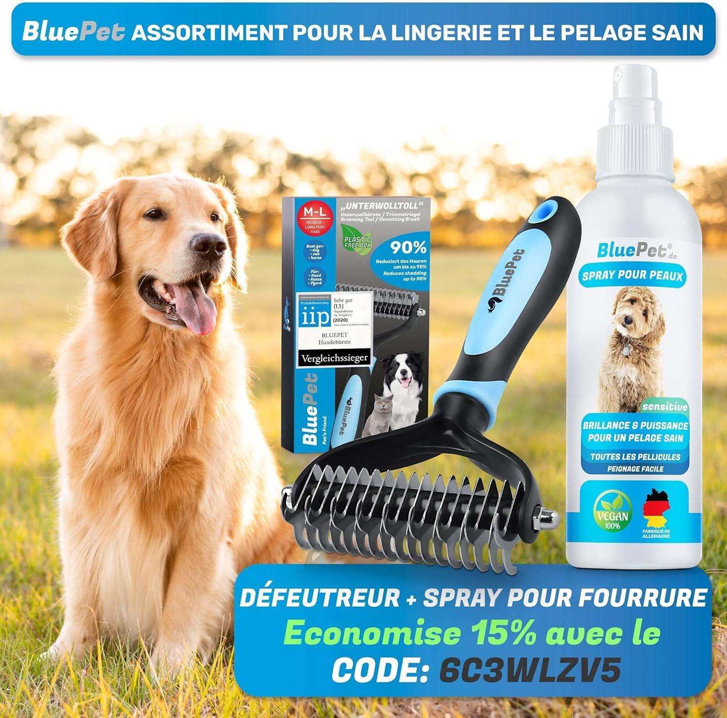 Thumbnail 5 de BluePet Brosse Chiens & Chats 🐾