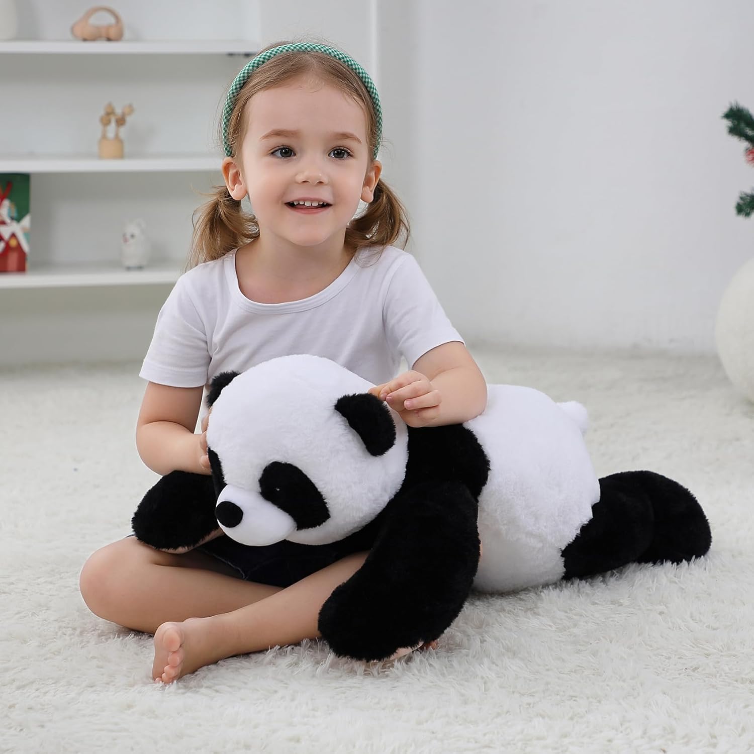 Thumbnail 5 de JellyMallow 24" 5 lbs Weighted Stuffed Panda Plush (Weighted Sensory Pillow)
