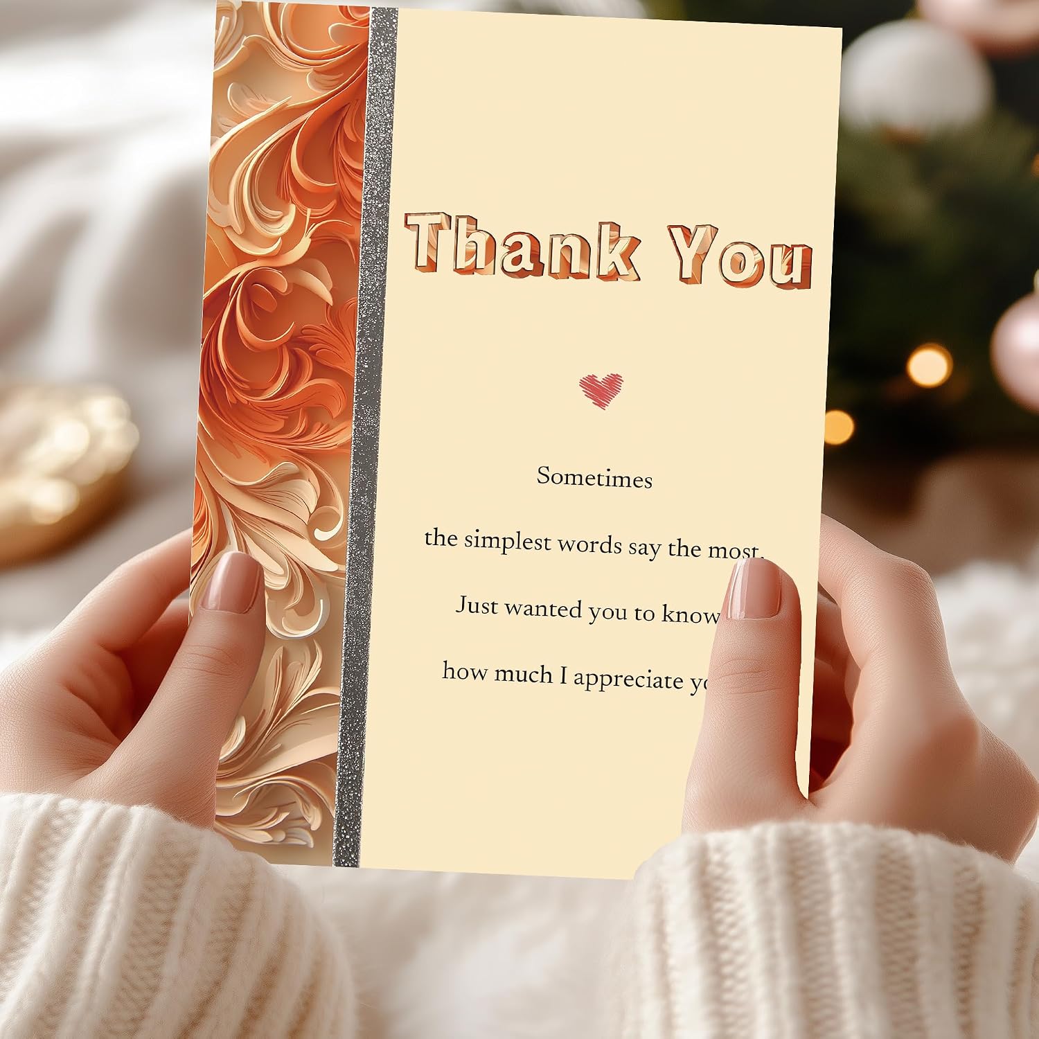 Thumbnail 2 de TzenvoGift 2-Pack Thank You Cards, Blank Inside, 300gsm Recycled Card Stock