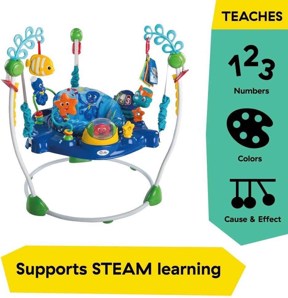 Detalle de Baby Einstein Neptune's Ocean Discovery Activity Jumper & Bouncer
