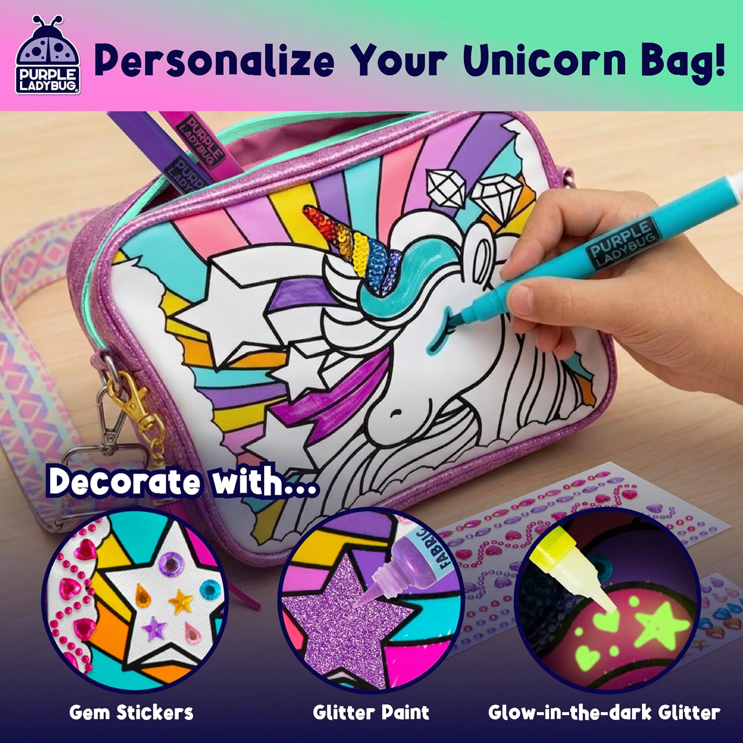 Thumbnail 3 de Unicorn crossbody craft kit for kids