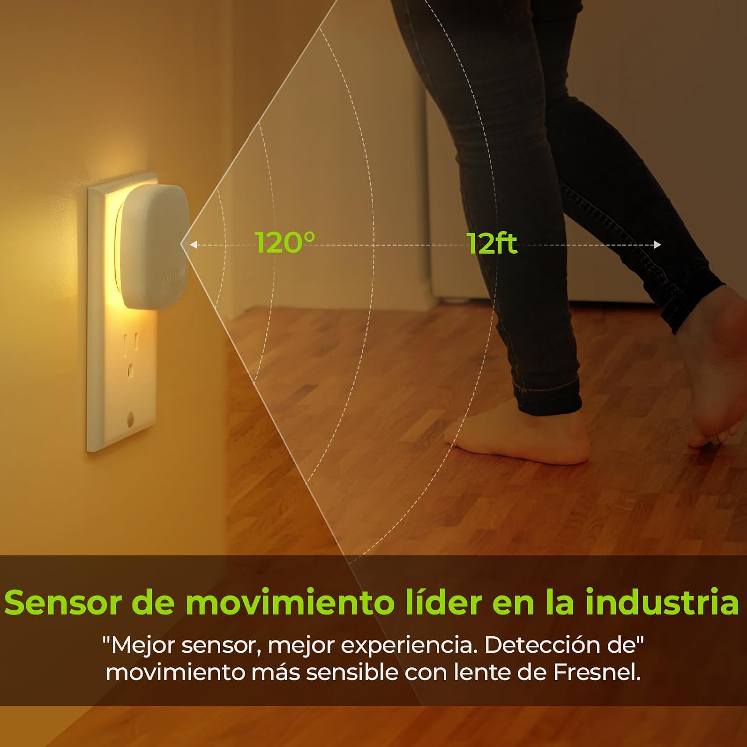 Detalle de AUVON luz nocturna infantil enchufe, 2 uds