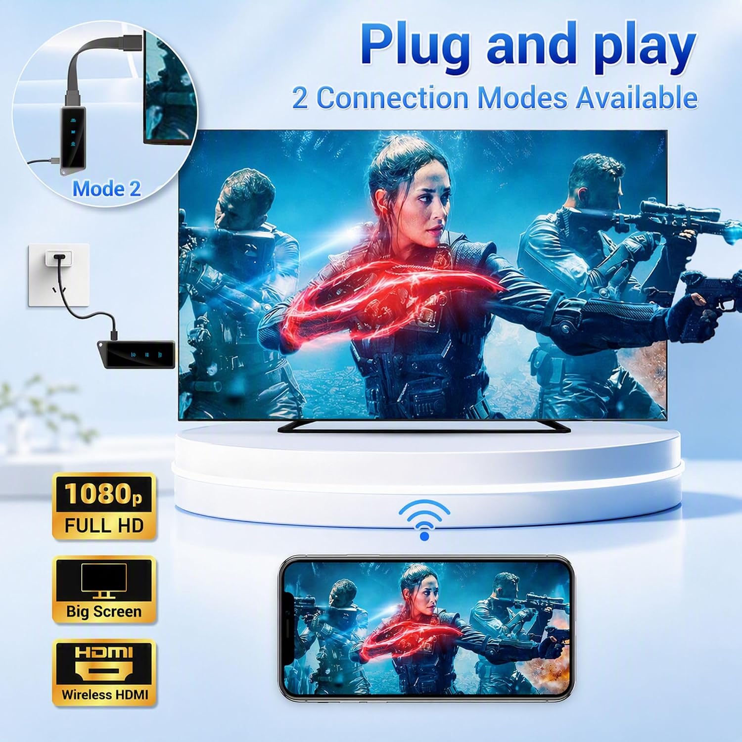 Detalle 2 de Wireless HDMI Display Dongle 4K