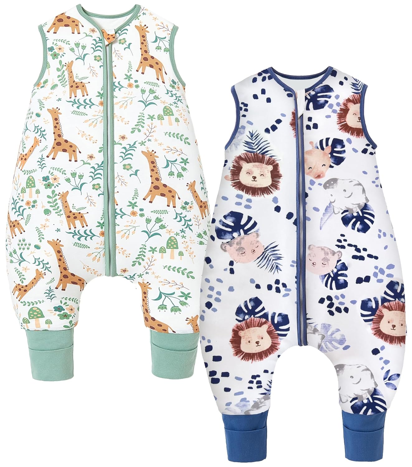 Detalle de Chilsuessy Schlafsack mit Füßen 2er Pack, 2,5 Tog