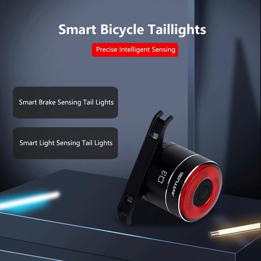 Detalle de Fanale Posteriore per Bicicletta con Ricarica USB e Rilevamento Frenos – 4 Modalità, Impermeabile IPX6
