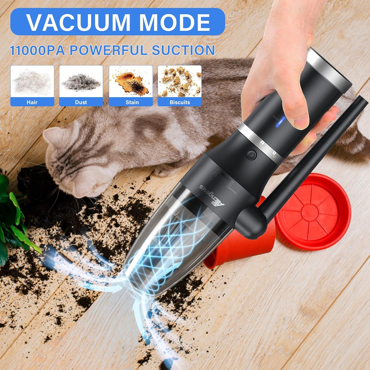 Detalle 2 de Draadloze persluchtblazer en stofzuiger 77.000 rpm