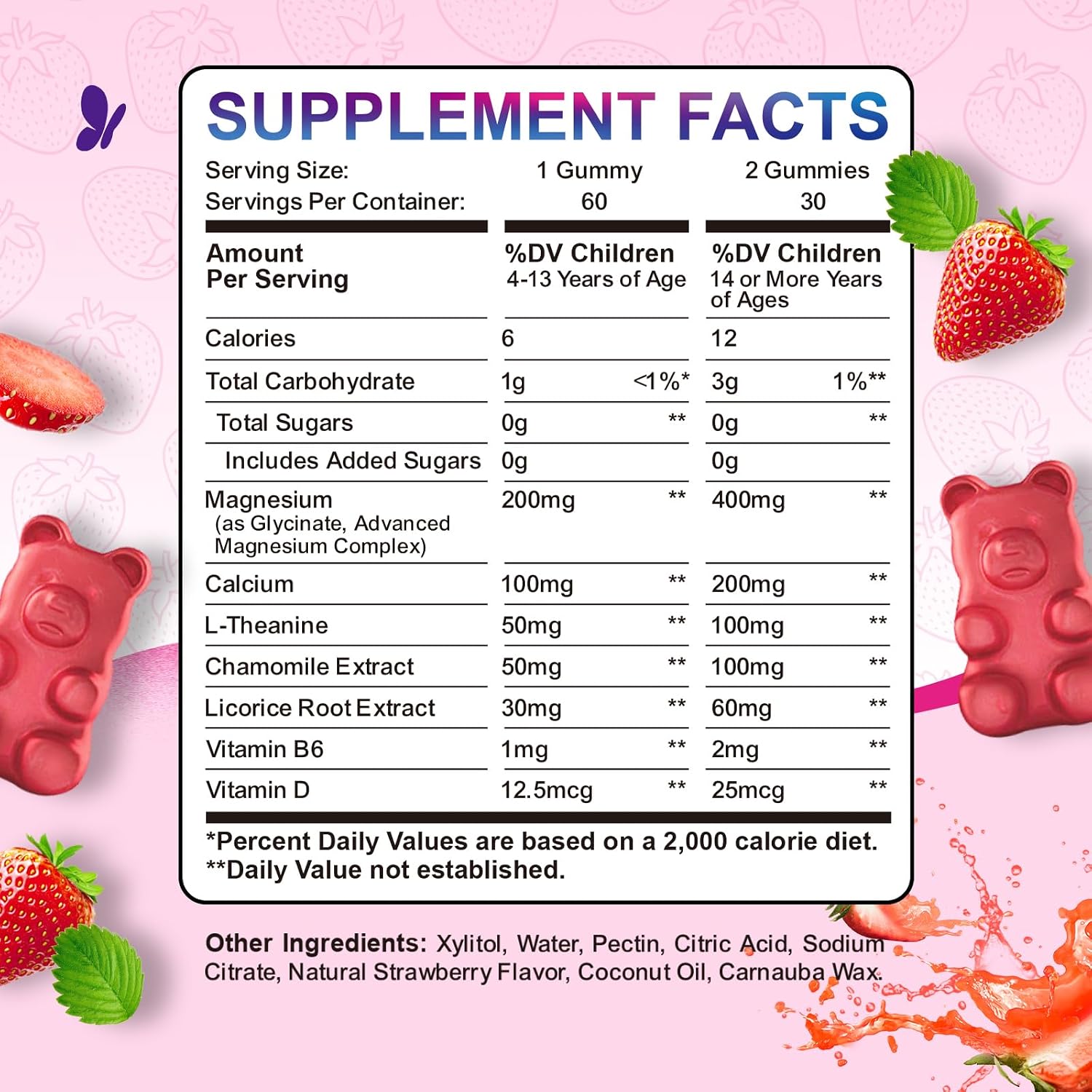 Thumbnail 6 de ReviNutra Magnesium Gummies for Kids, Strawberry, Sugar-Free, 2-Pack