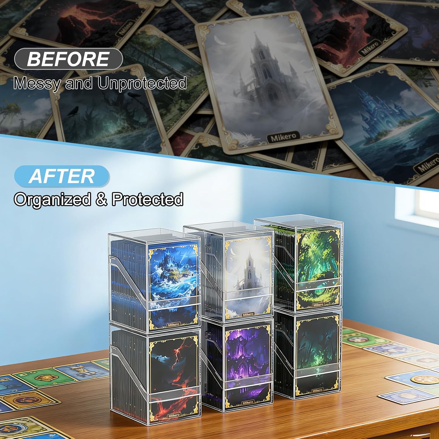 Thumbnail 4 de Mlikero Card Deck Cases 100+ Card Storage Box