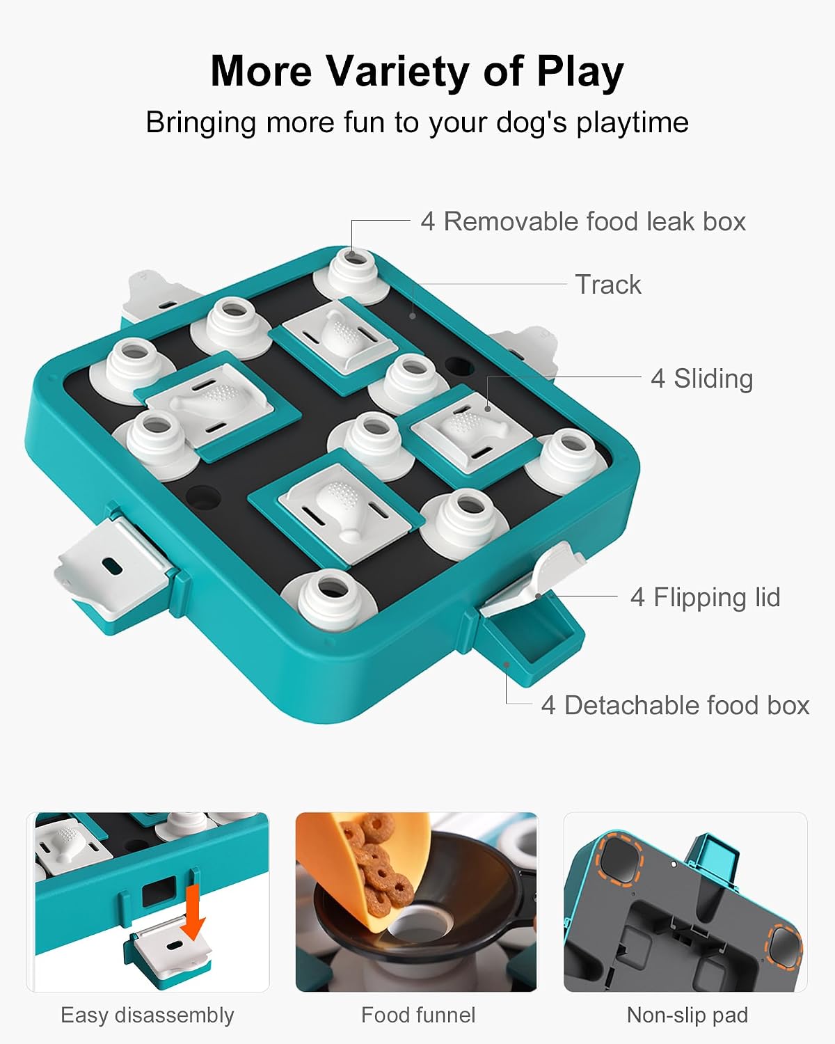 Thumbnail 3 de LACCEN Hundespielzeug Intelligenz „Level 3 in 1“ – interaktives Puzzle zur Futterbelohnung