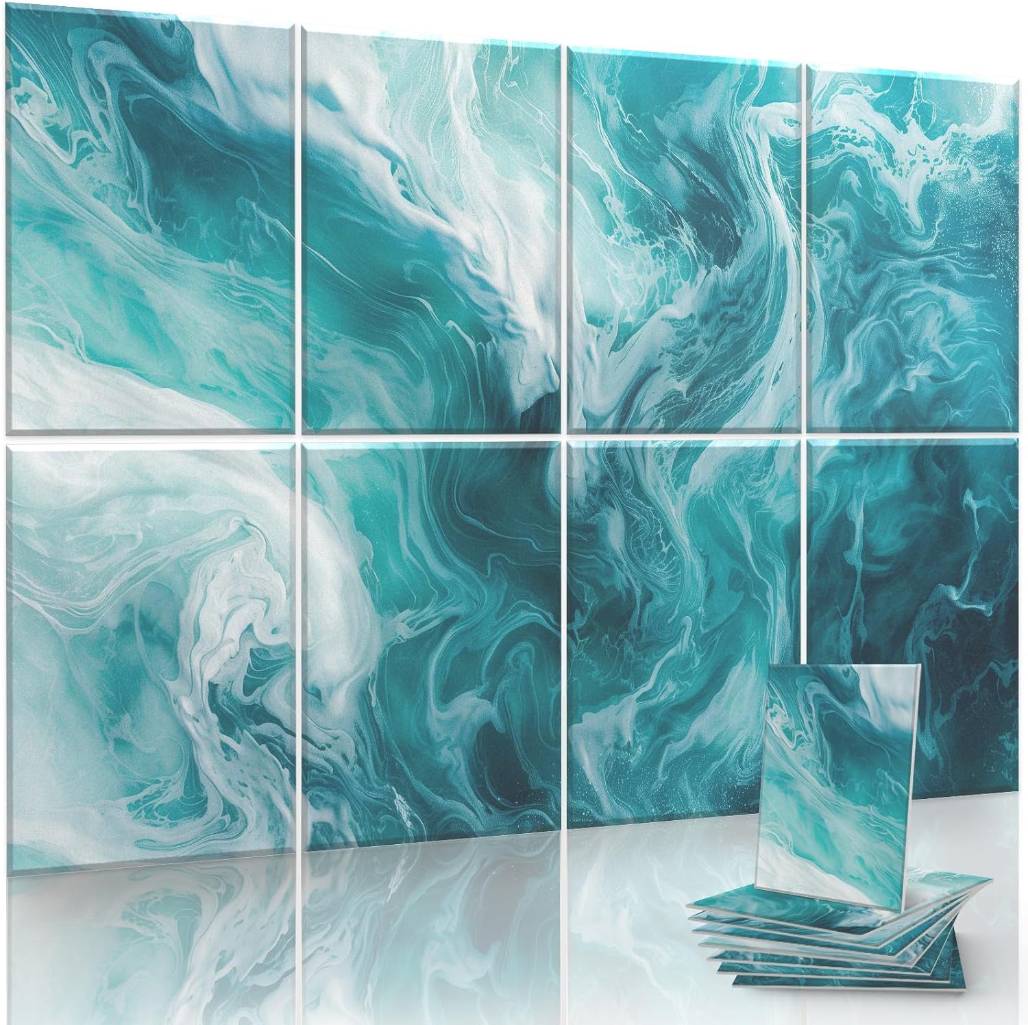 Detalle de JaneTech 8-Pack Decorative Acoustic Panels, 48 x 32-Inch Wall Art