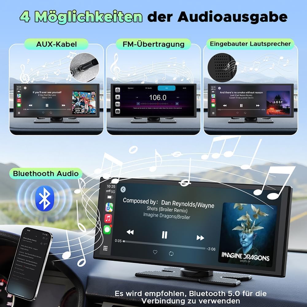 Thumbnail 6 de LAMTTO Wireless CarPlay Android Auto 10.25-inch display