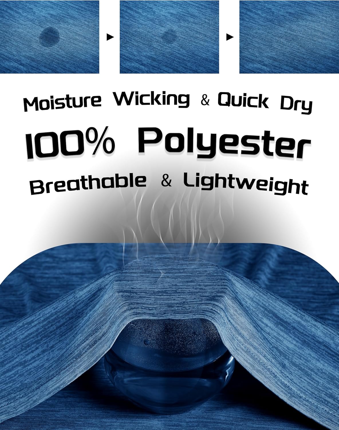 Thumbnail 4 de MAGCOMSEN Men's T Shirt: Lightweight Quick-Dry Gym Top for Running and Training