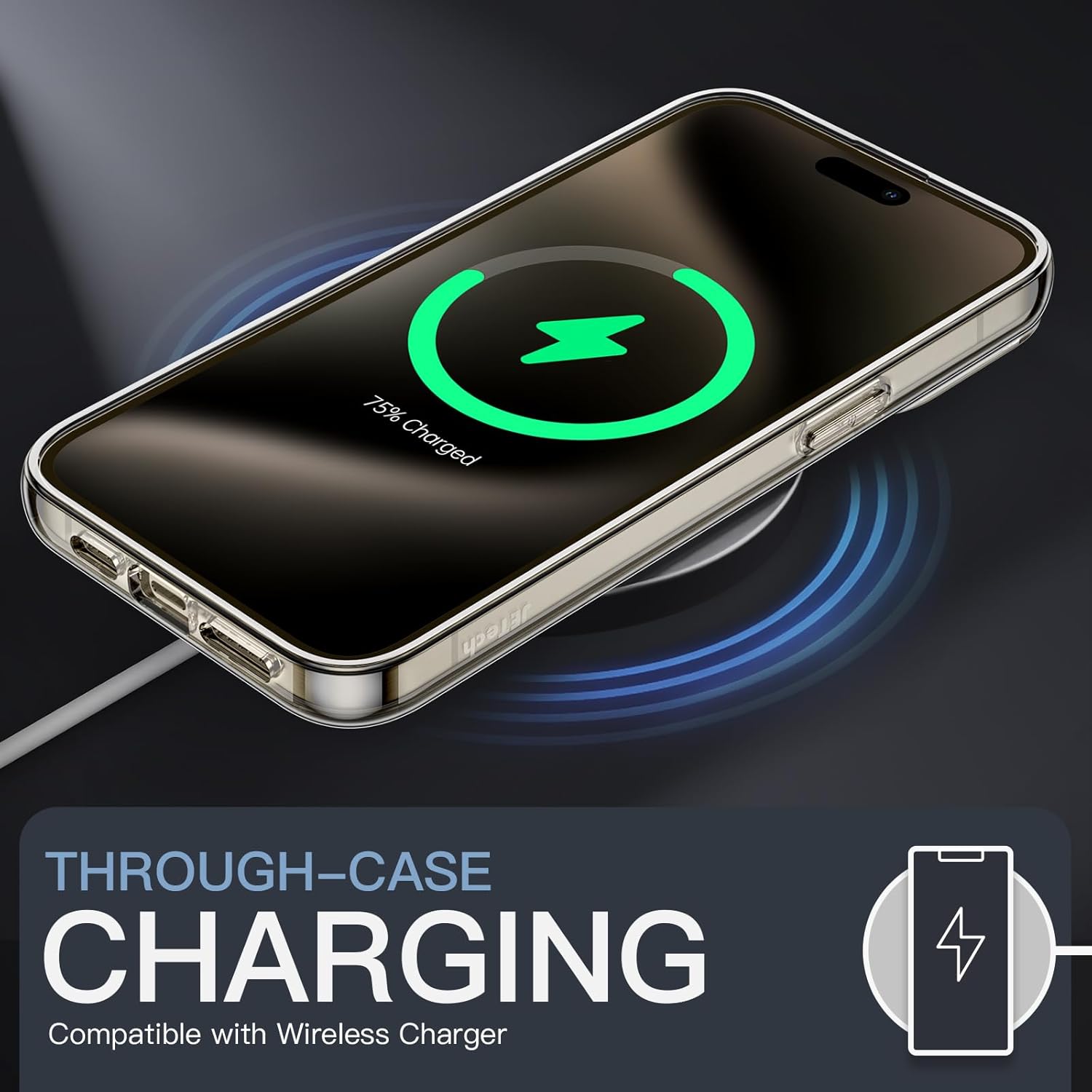 Thumbnail 6 de JETech Coque Magnétique pour iPhone 15 Pro 6,1 pouces — Transparente et Antichoc, MagSafe