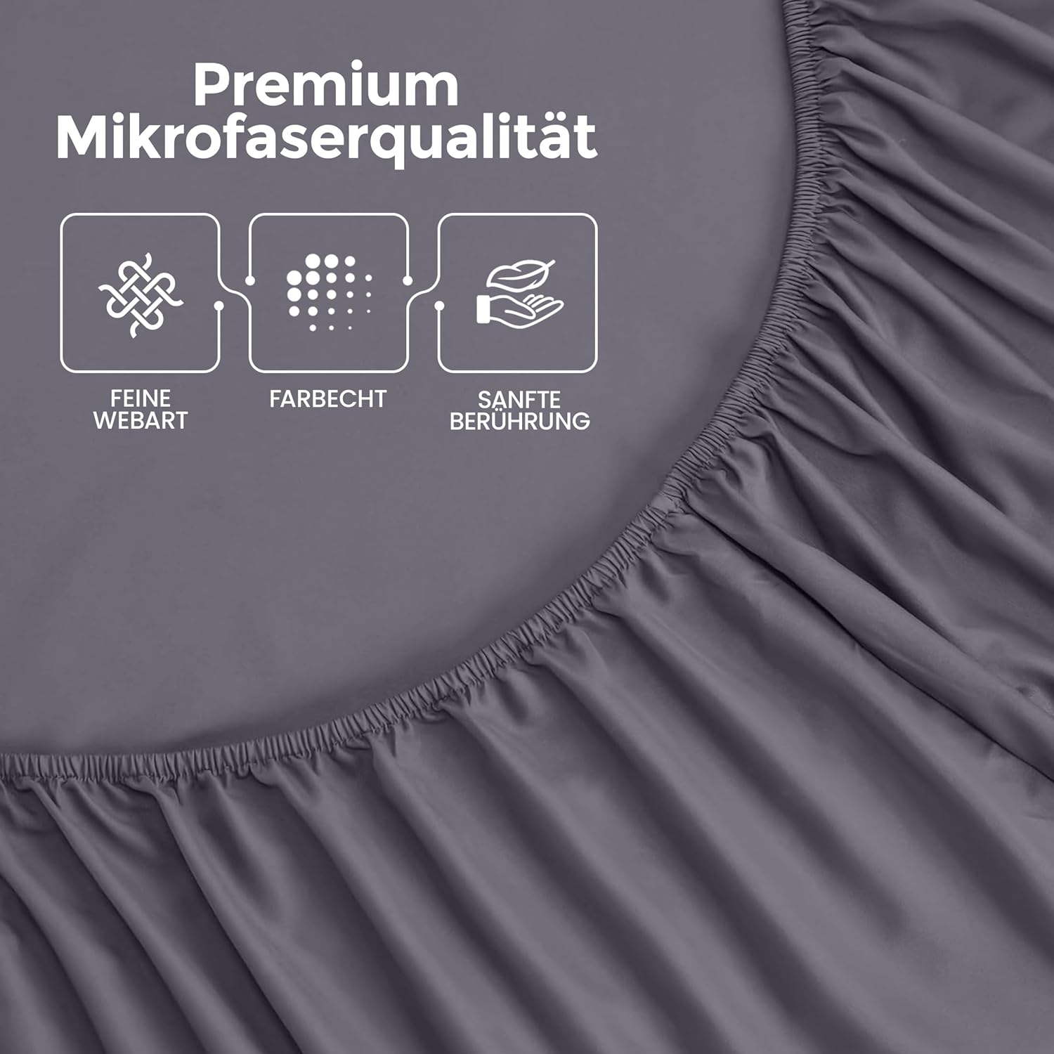 Thumbnail 5 de Utopia Bedding Spannbettlaken 180×200 cm, Grau