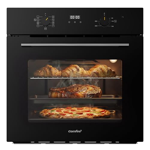 COMFEE' CBO70M80D2-BK Forno Elettrico Ventilato da Incasso Multifunzione da 70 L