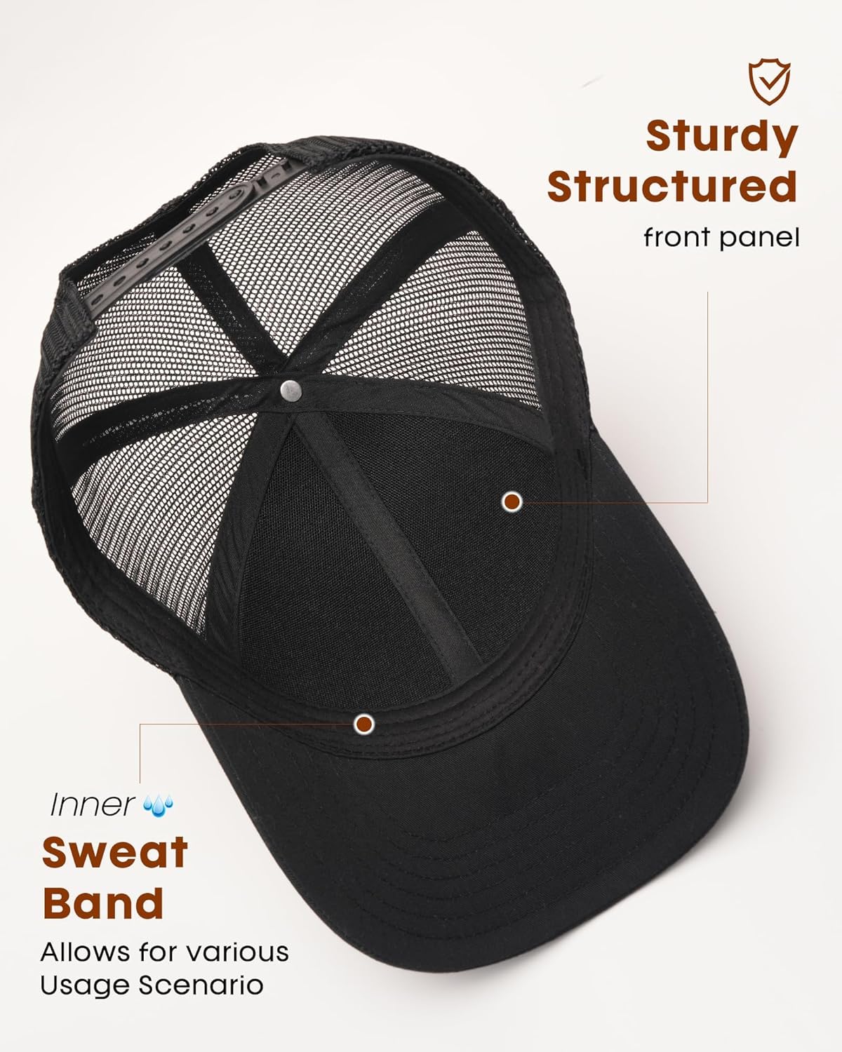 Thumbnail 3 de FURTALK Baseball Caps: Adjustable Mesh Back Trucker Cap for Men