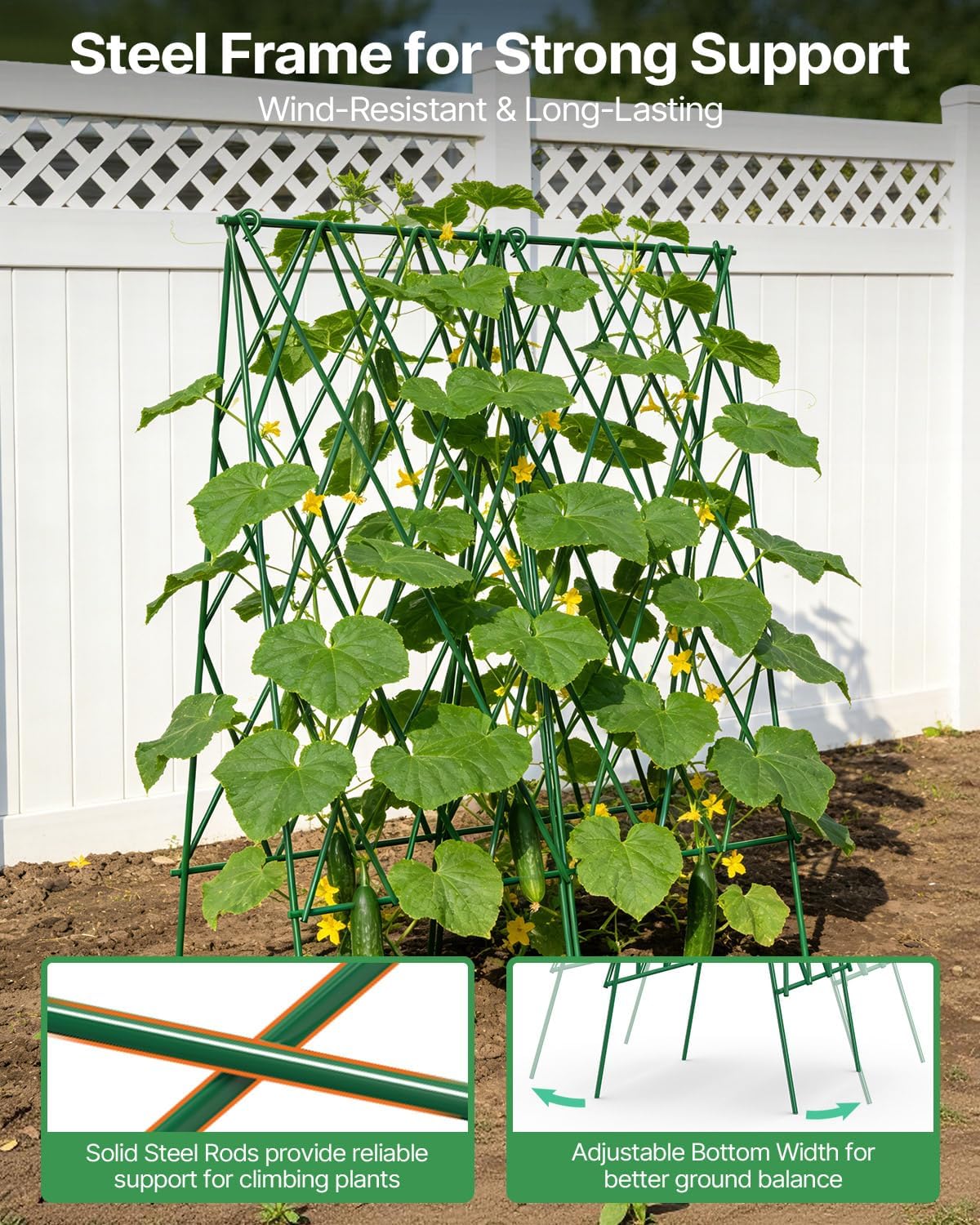 Detalle 2 de Suteck Cucumber Trellis 39.2-Inch A-Frame