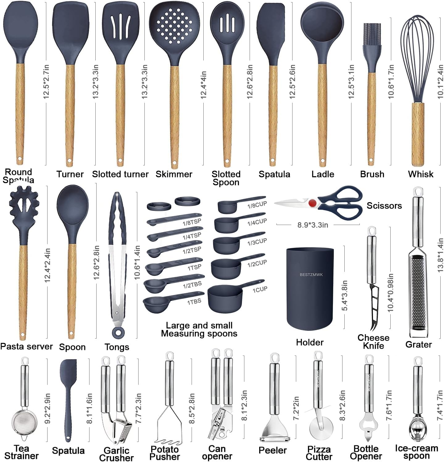 Thumbnail 1 de Cooking Utensils Set 35-Piece Kitchen Tools 🥄