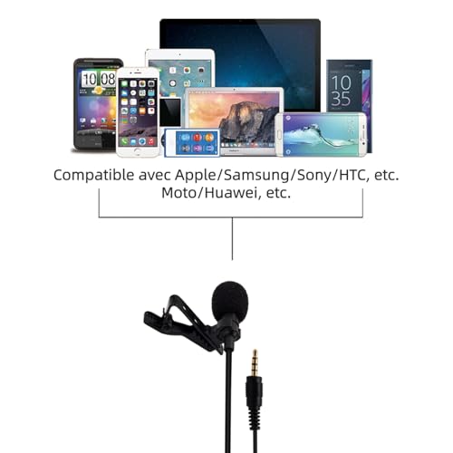 Thumbnail 4 de AGPTEK Microphone Cravate 3,5 mm – Condensateur Omnidirectionnel, léger et Plug & Play