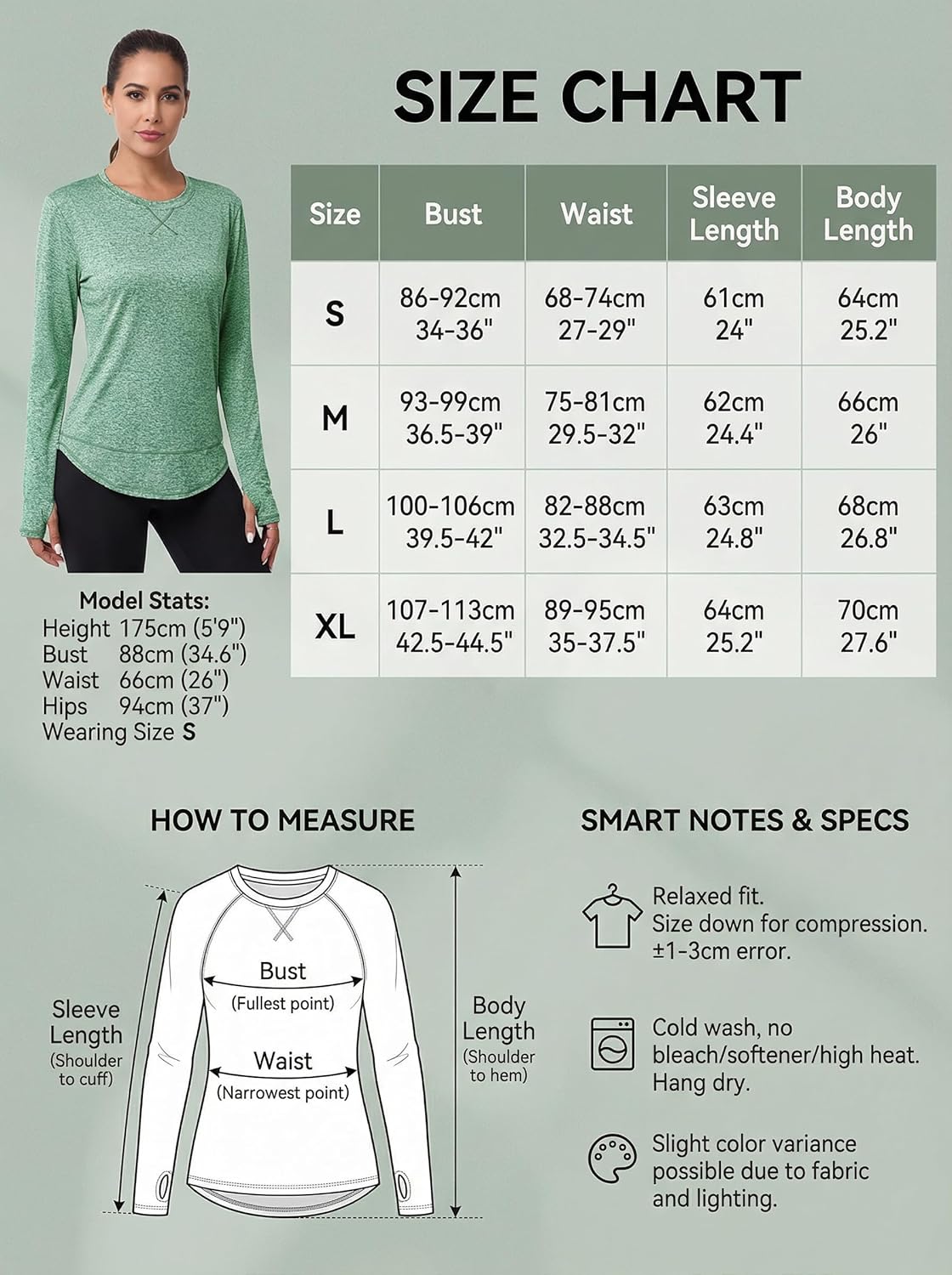 Thumbnail 5 de Terecey t-shirt de sport femme à manches longues (col rond) : séchage rapide et confort pour yoga, running et fitness