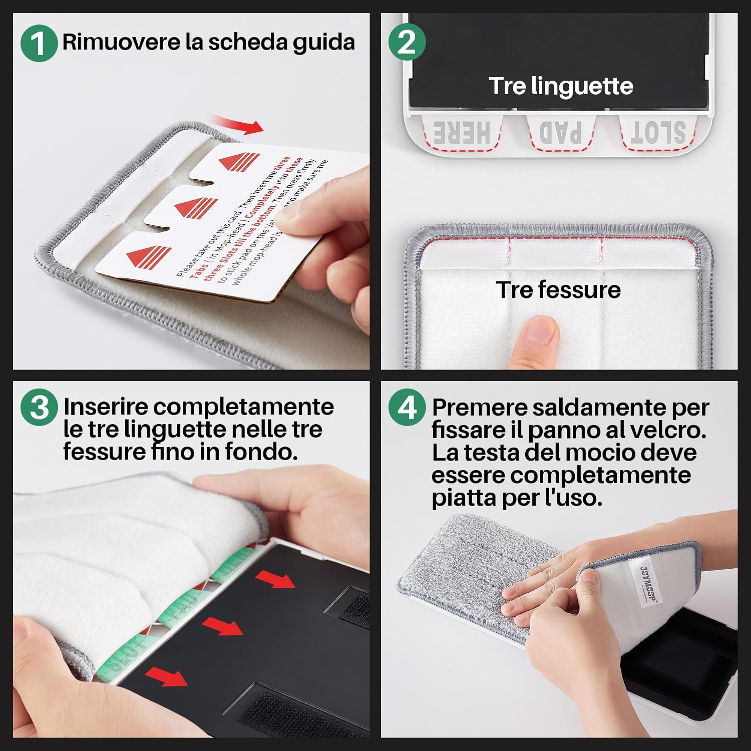 Thumbnail 5 de JOYMOOP mocio lavapavimenti con secchio e 3 panni microfibra lavabili – pulizia efficiente per ogni superficie