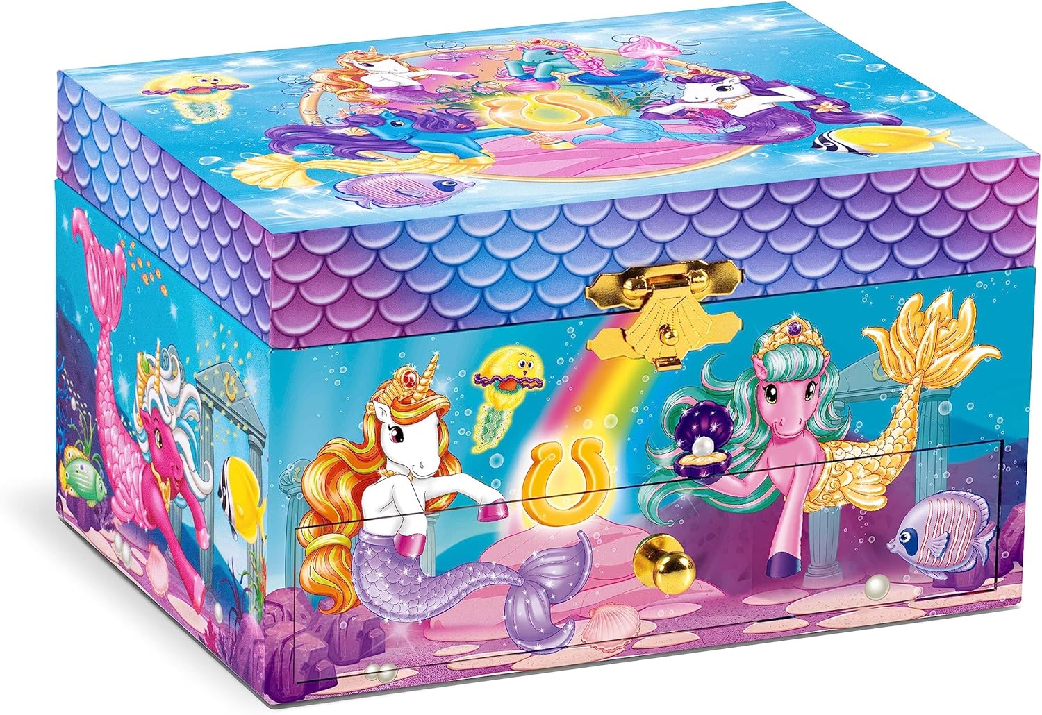 Thumbnail 1 de CRAZE Galupy Mermaid – boîte à bijoux musicale pour fille avec figurine licorne à nageoire de sirène