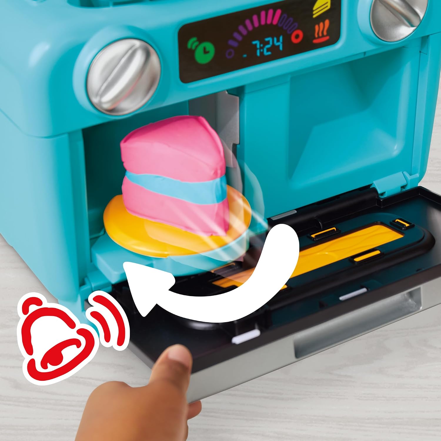 Detalle de Play-Doh Bunte Konditorei mit Spielzeug-Ofen – kreatives Backspaß-Set für Kinder ab 4 Jahren