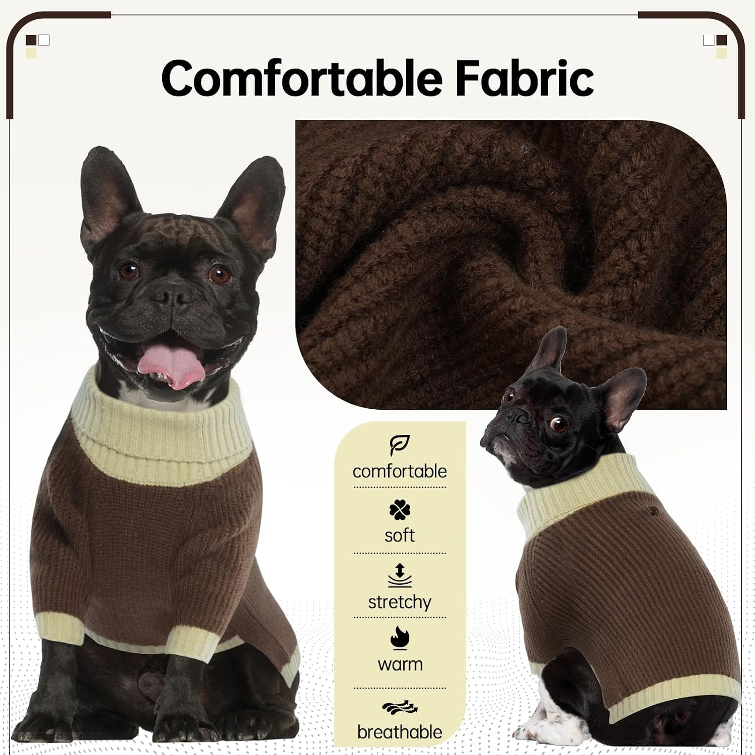 Detalle de Thermal dog jumper knitwear for medium dogs