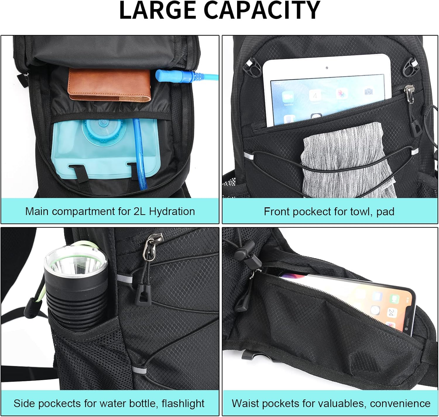 Thumbnail 3 de Fistcale Lightweight Breathable Bike Backpack 8L — Foldable Daypack for Cycling, Running and Daily Commutes